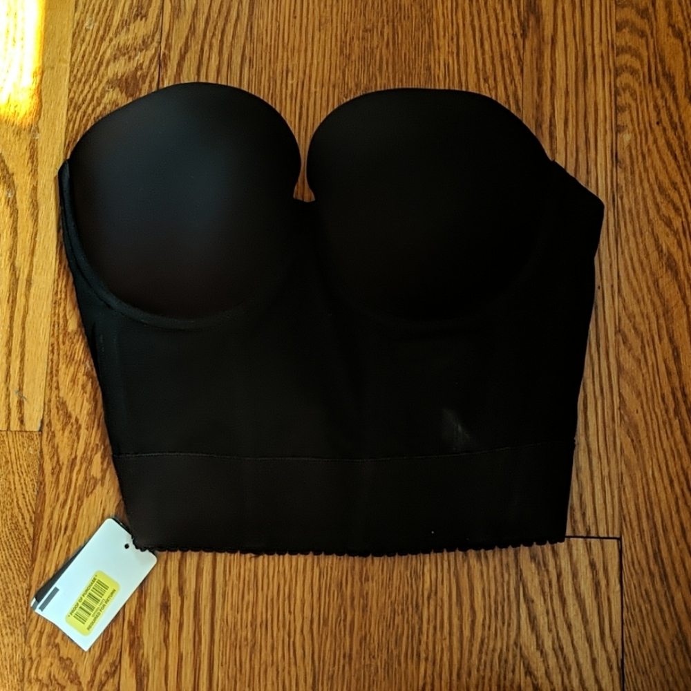 Wacoal Strapless Black Corset Bra 32DD NWT
